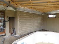 Podlahové + stěnové vytápění u bazénu v RD za použití tepelného čerpadla IVT Air X 90, vzduch/voda.